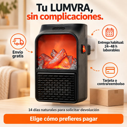 Calefactor Eléctrico Portátil Enchufable 1000W Lumvra™